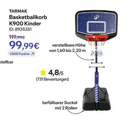 Decathlon Tarmak basketballkorb k900 kinder Angebot
