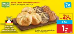 Netto Marken-Discount Backstube kaiser-, mohn- oder sesambrötchen Angebot