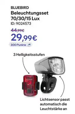 Decathlon Bluebird beleuchtungsset 70/30/15 lux Angebot