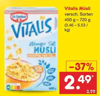 Netto Marken-Discount Dr. oetker vitalis müsli Angebot