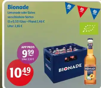 Getränke Hoffmann Bionade Limonade oder Eistee Angebot