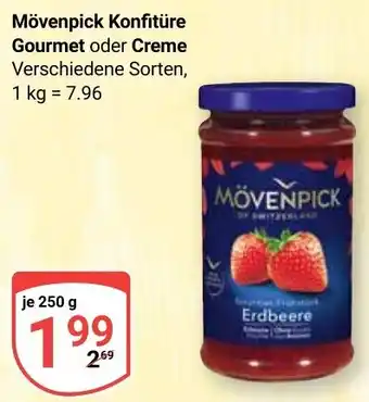 Globus Mövenpick Konfitüre Gourmet oder Creme Angebot
