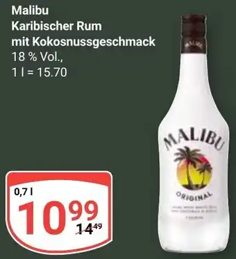 Globus Malibu Karibischer Rum mit Kokosnussgeschmack Angebot