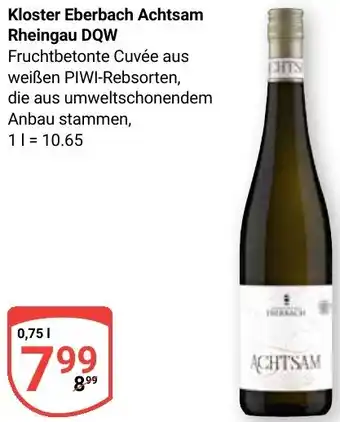 Globus Kloster Eberbach Achtsam Rheingau DQW Angebot