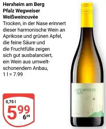 Globus Herxheim am Berg Pfalz Wegweiser Weißweincuvée Angebot