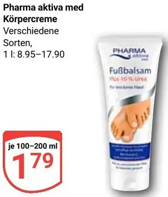 Globus Pharma aktiva med Körpercreme Angebot