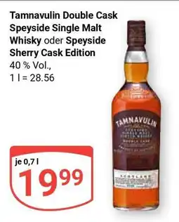 Globus Tamnavulin Double Cask Speyside Single Malt Whisky oder Speyside Sherry Cask Edition Angebot