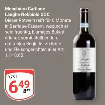 Globus Monchiero Carbone Langhe Nebbiolo DOC Angebot