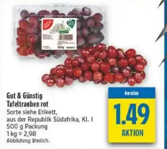 diska Gut & Günstig Tafeltrauben rot Angebot