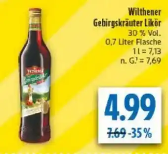 diska Wilthener Gebirgskräuter Likör Angebot