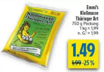 diska Emmi's Kloẞmasse Thüringer Art Angebot