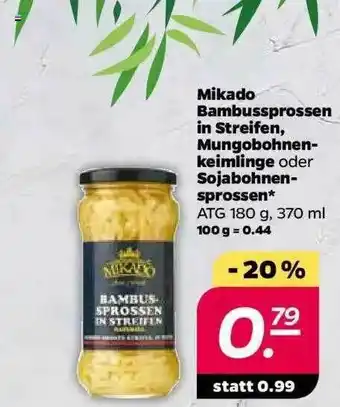 NETTO Mikado Bambussprossen In Streifen, Mungobohnen Keimlinge Oder Sojabohnen Sprossen Angebot