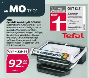 NETTO Tefal Optigrill Kontaktgrill GC705D Angebot