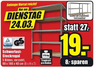 B1 Discount Baumarkt Schwerlast- Steckregal Angebot