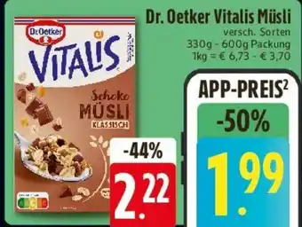 E-Center Dr. Oetker Vitalis Müsli Angebot
