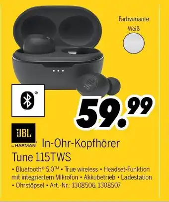 MEDIMAX Jbl In-Ohr-Kopfhörer Tune 115TWS Angebot