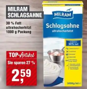 Handelshof MILRAM SCHLAGSAHNE Angebot