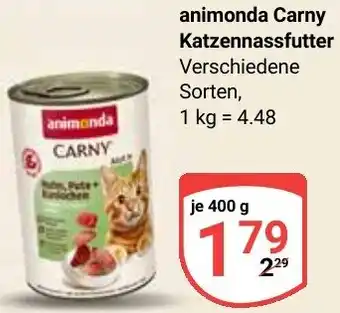 Globus animonda Carny Katzennassfutter Angebot