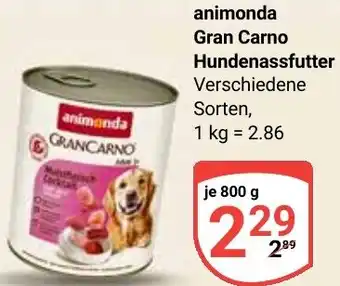Globus animonda Gran Carno Hundenassfutter Angebot