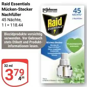 Globus Raid Essentials Mücken-Stecker Nachfüller Angebot