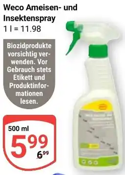 Globus Weco Ameisen- und Insektenspray Angebot