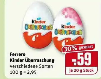 REWE Kaufpark Ferrero Kinder überraschung Angebot