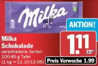 AEZ Milka Schokolade Angebot