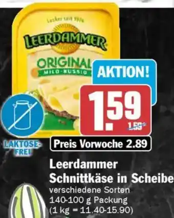 AEZ Leerdammer Schnittkäse in Scheiben Angebot