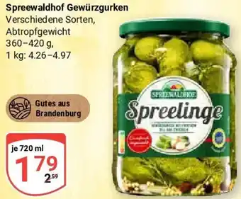 Globus Spreewaldhof Gewürzgurken Angebot