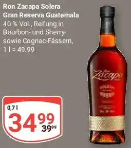 Globus Ron Zacapa Solera Gran Reserva Guatemala Angebot