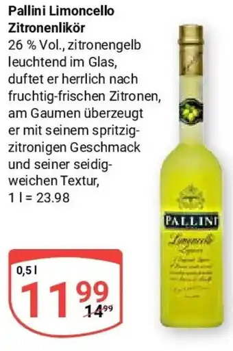 Globus Pallini Limoncello Zitronenlikör Angebot