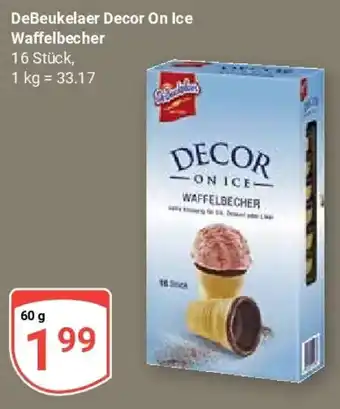 Globus DeBeukelaer Decor On Ice Waffelbecher Angebot