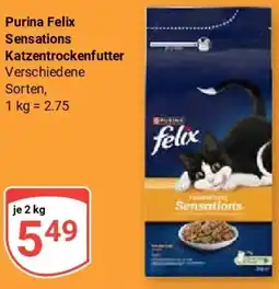 Globus Purina Felix Sensations Katzentrockenfutter Angebot