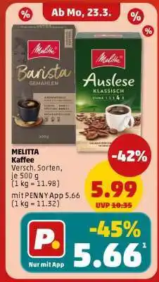 PENNY Melitta Kaffee Angebot