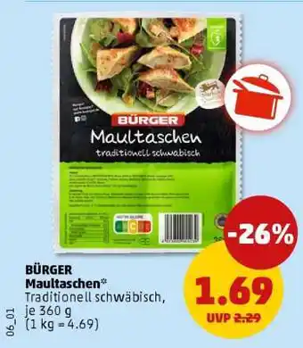 PENNY BÜRGER Maultaschen Angebot
