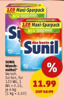 PENNY SUNIL Waschmittel Angebot