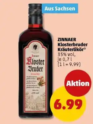 PENNY Zinnaer Klosterbruder Kräuterlikör Angebot