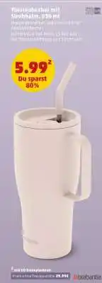 PENNY Thermobecher mit Strohhalm, 830 ml Angebot