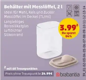 PENNY Behälter mit Messlöffel, 2 l Angebot