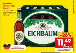 Netto Marken-Discount Eichbaum Pilsener oder Export Angebot