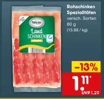 Netto Marken-Discount Rohschinken spezialitäten Angebot