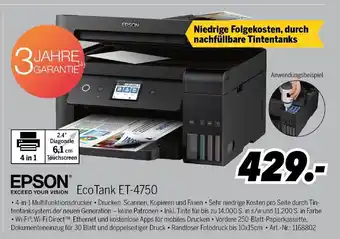 MEDIMAX Epson Eco Tank ET-4750 Angebot