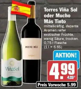 AEZ Torres Viña Sol oder Mucho Más Tinto Angebot
