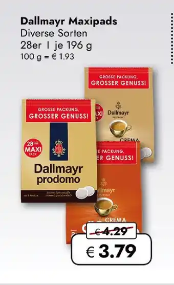 Travel Free Dallmayr maxipads Angebot