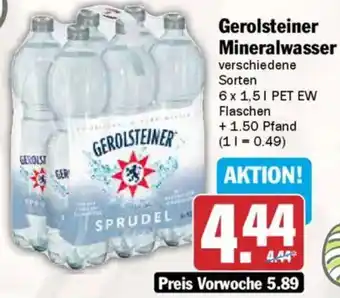 AEZ Gerolsteiner Mineralwasser Angebot