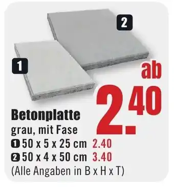 B1 Discount Baumarkt Betonplatte Angebot