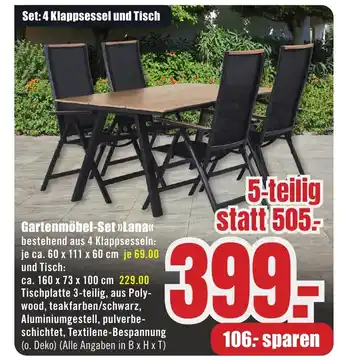 B1 Discount Baumarkt Gartenmöbel-Set "Lana" Angebot