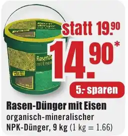 B1 Discount Baumarkt Rasen-Dünger mit Eisen Angebot