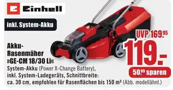B1 Discount Baumarkt Einhell Akku- Rasenmäher »GE-CM 18/30 Li<< Angebot