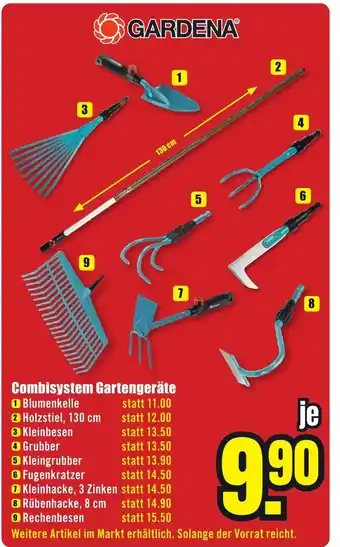 B1 Discount Baumarkt GARDENA Combisystem Gartengeräte Angebot